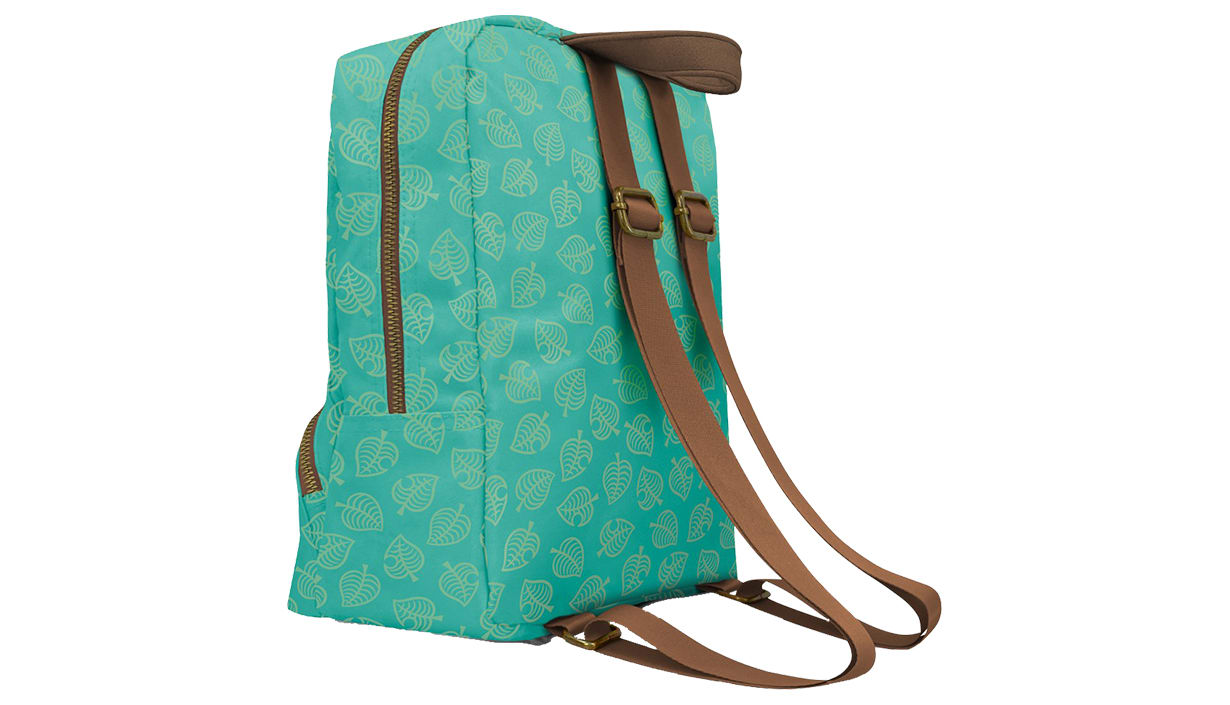 Animal Crossing Nintendo Switch Mini Backpack Teal Leaves